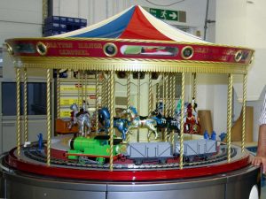 A Working Large 3D Printed Scale Model of the Thomas The Tank Engine Themed Carousel for the Lobby of the Drayton Manor Hotel