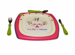 prototype of a 3D printed plate for a child