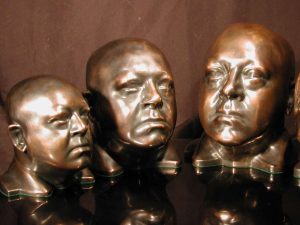 3D Printed and Metal Coated Bronze "Heads" in 4 Different Sizes