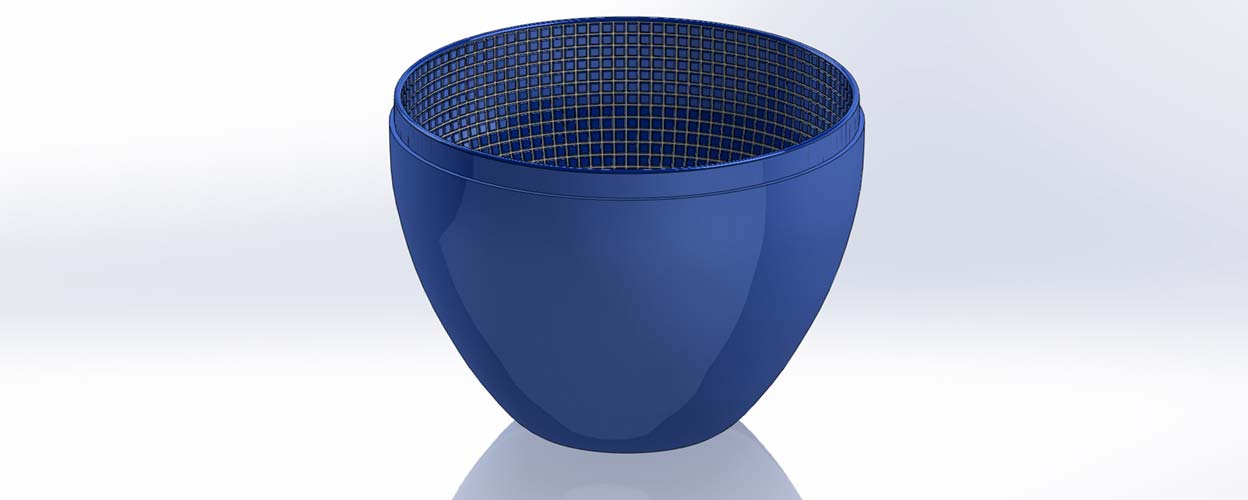 CAD Model produced by MNL to represent the Swimming Pool Tiles on the Inside of the Cup.