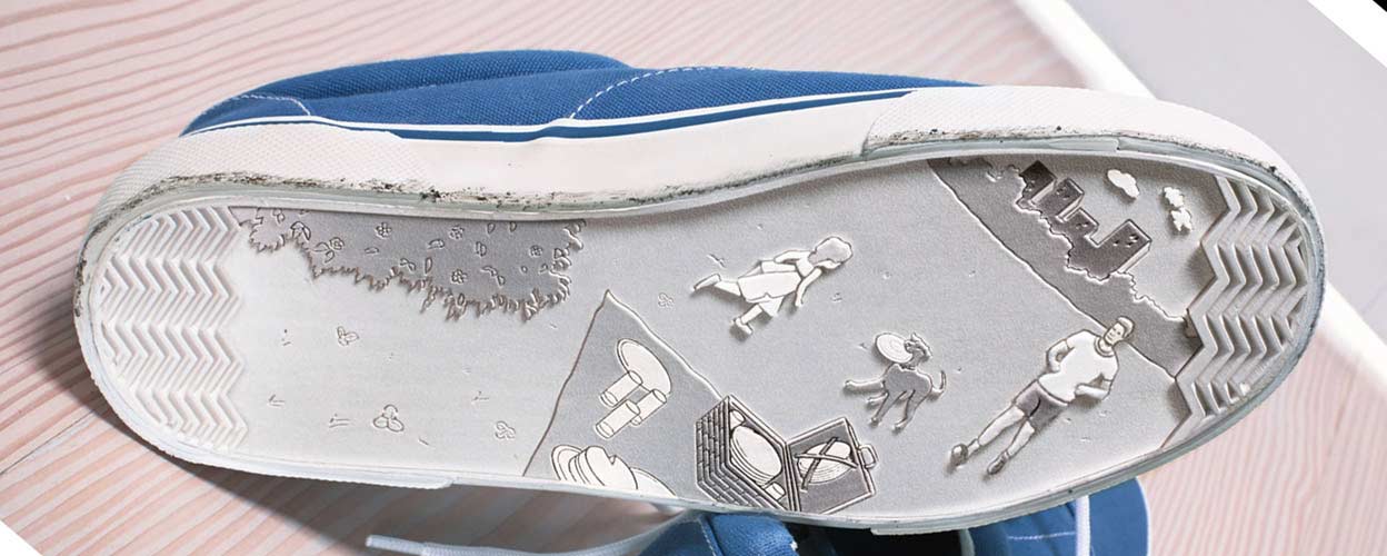 The 3D Printed Soles were Painted to create that "used" look.