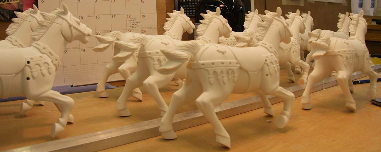 All The Horses Were Replicated Using Vacuum Casting