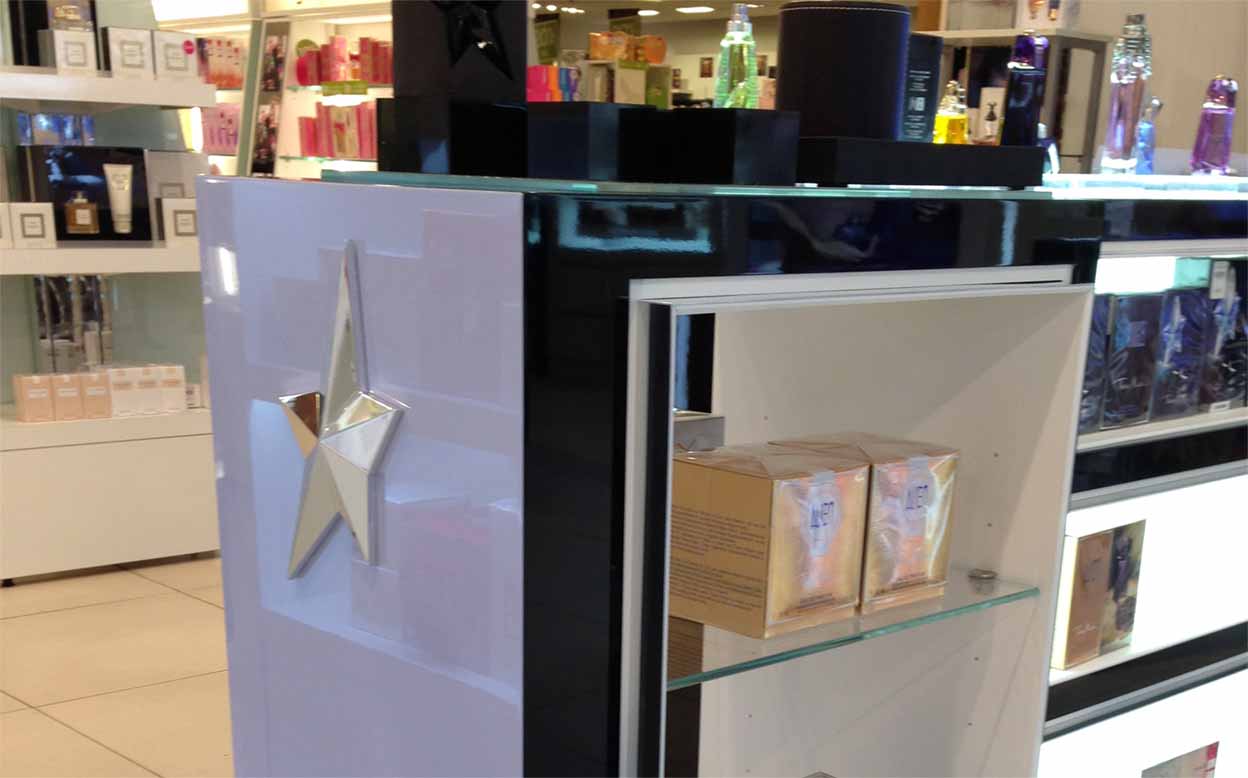 Chrome Stars in Use in Department Store Perfume Sections