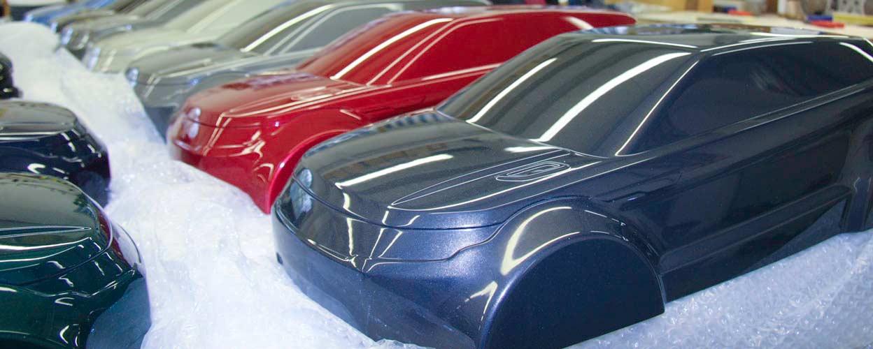 Mini Evoque Shaped Colour Swatches were produced for the Most Prestigious Dealerships.