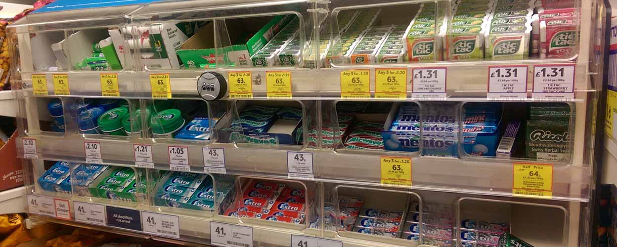 Clear Display Frontage For Wrigley's Products