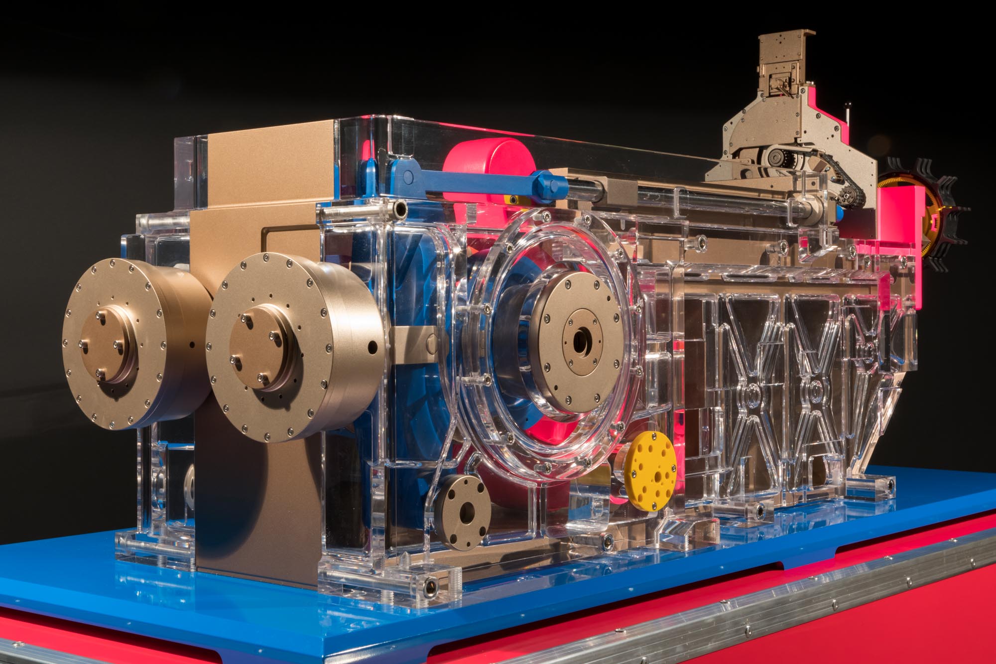 3D printed exhibition model - canceptor machine