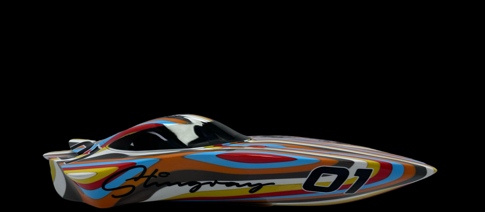 3D printed model of of boat