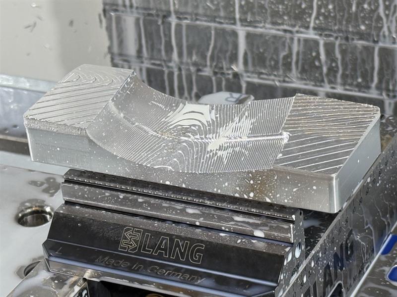 Inside the CNC machine